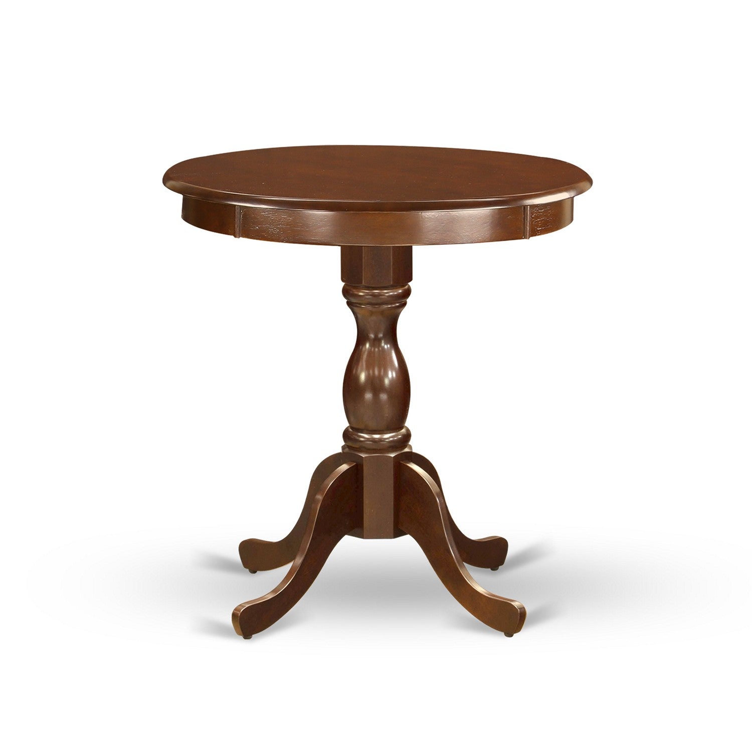 EAST WEST FURNITURE - ESAB3-MAH-18 - 3-Pc Dining Table Set - 2 Upholstered Dining Chairs Linen Fabric with High Back and 1 Dining Table - Mahogany Finish