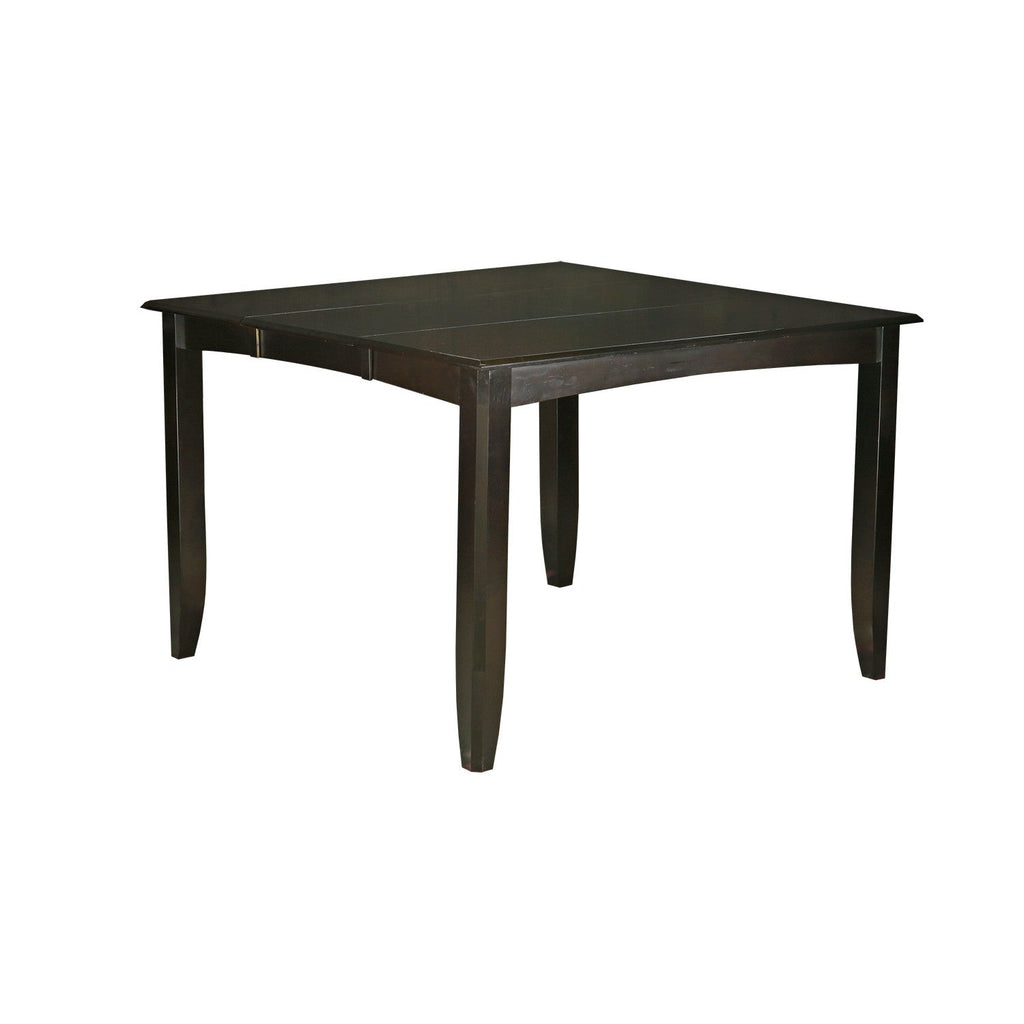 East West Furniture FAIR7-CAP-W 7 Piece Kitchen Counter Set Consist of a Square Dining Table with Pedestal and 6 Dining Room Chairs