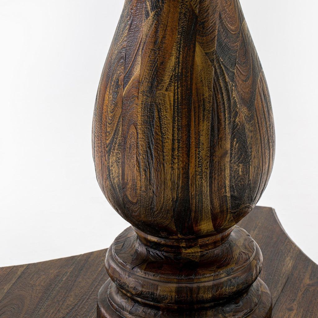 El juego de mesa de comedor de 5 piezas East West Furniture F2FL5-716 incluye una mesa de cocina redonda con pedestal y 4 sillas de comedor Parson de tela de lino color caqui oscuro.