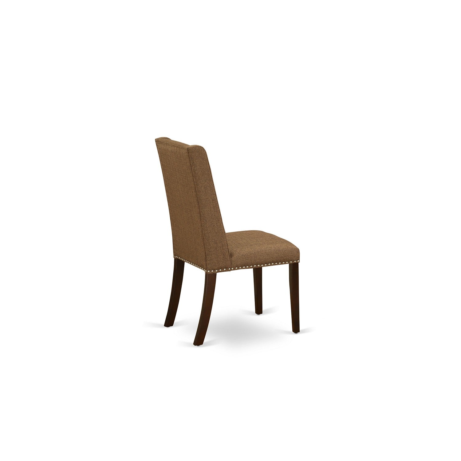 East West Furniture NFFL3-MAH-18 3-Piece Dinette Set Included a Butterfly Leaf Rectangular Wood Dining Table & 2 Dining Room Chairs, Brown Beige Linen Fabric Parsons Chairs Seat & Rubber Wood Legs, Mahogany Finish