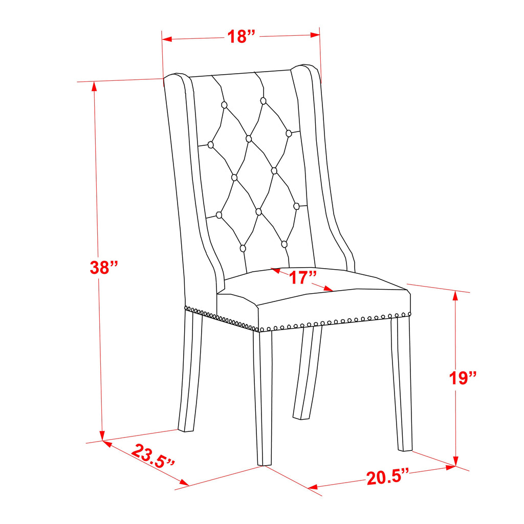 Juego de comedor de 7 piezas East West Furniture X696FO624-7 compuesto por una mesa de comedor rectangular con patas en forma de X y 6 sillas tapizadas en tela de lino negro.