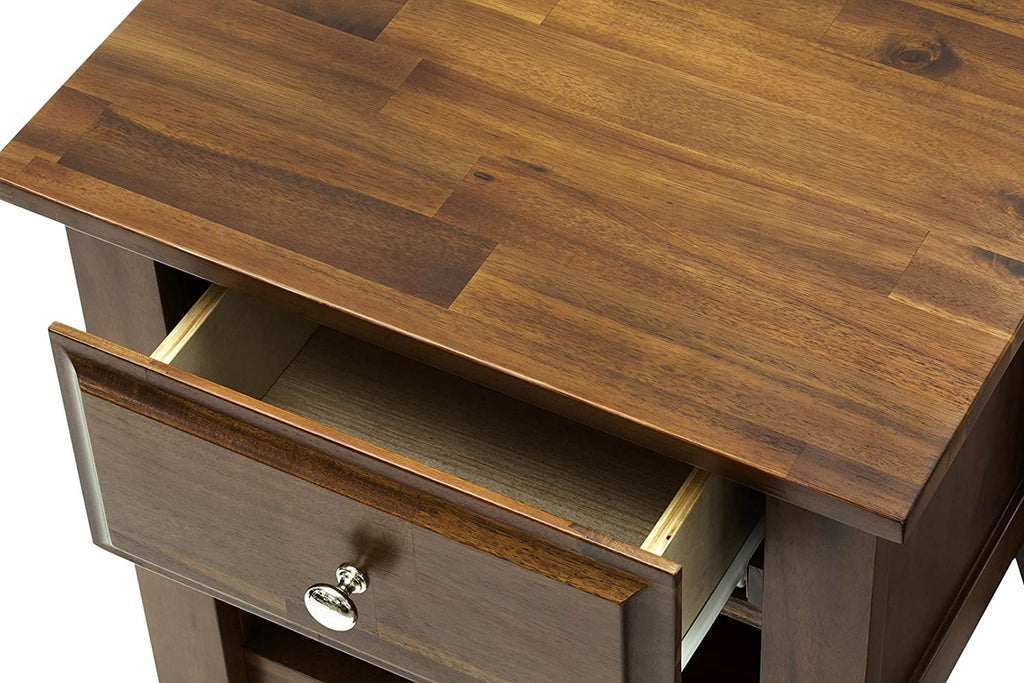KD18K-1GA08 Juego de cama King de 2 piezas: 1 cama King con cabecera acolchada de lino marrón y botones, 1 mesita de noche de madera con cajón de madera para dormitorio, patas con acabado negro.