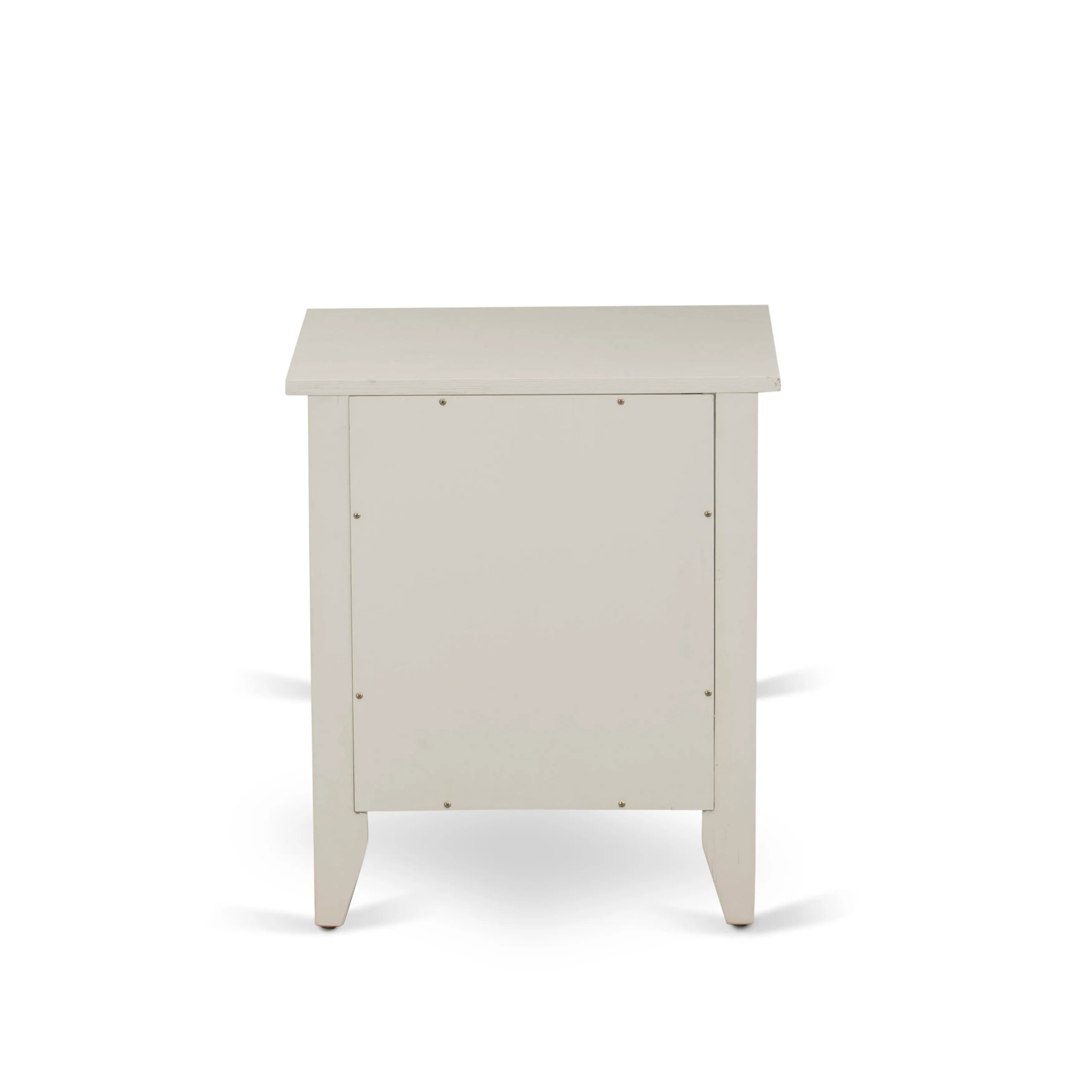 East West Furniture NL19Q-2GA0C 3 Piece Queen Bed Set - Button Tufted Bed frame - Linen white Velvet Fabric Upholstered Headboard and a Wire Brushed Butter Cream Finish Nightstand
