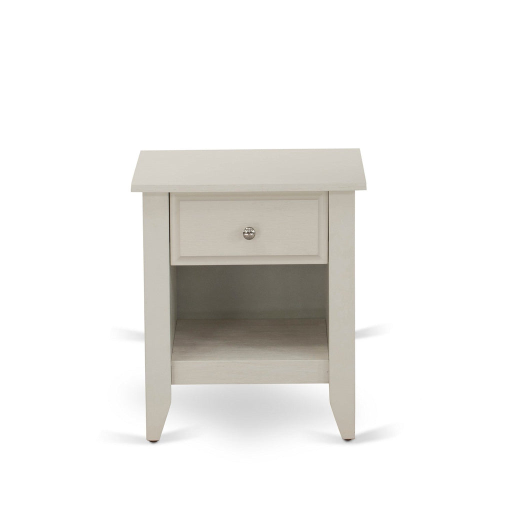 Mesita de noche Gallatin GA-0C-ET de East West Furniture: mesa auxiliar rectangular con cajón para dormitorio