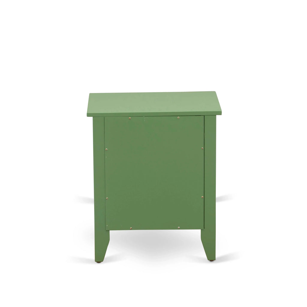 Juego de cama de 3 piezas NL19K-2GA12 - Cama king size con plataforma capitoné con botones - Cabecera tapizada en terciopelo blanco y mesita de noche con acabado verde trébol