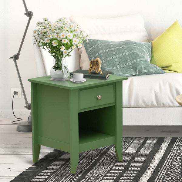 East West Furniture GA-12-ET Mid Century Night stand for