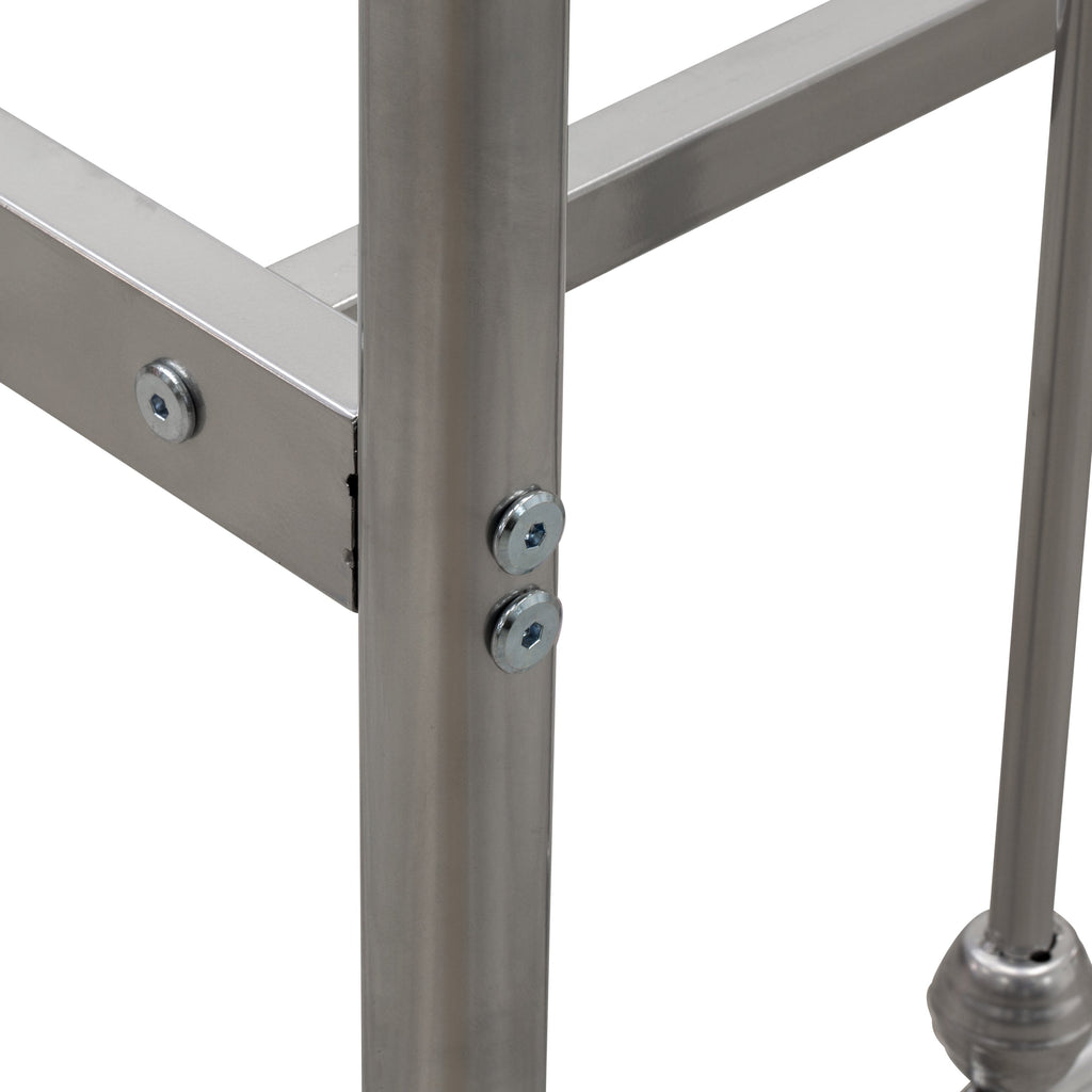 East West Furniture GDFBSIL Garland Full Bed Frame with 6 Metal Legs - Magnificent Bed Frame in Powder Coating Silver Color