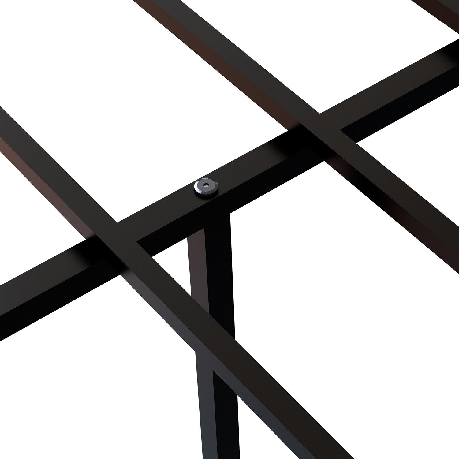 EAST WEST FURNITURE - GEQCBLK - Glendale Platform Bed Frame with Modern Style Headboard and Footboard - Canopy Metal Frame in Powder Coating Black