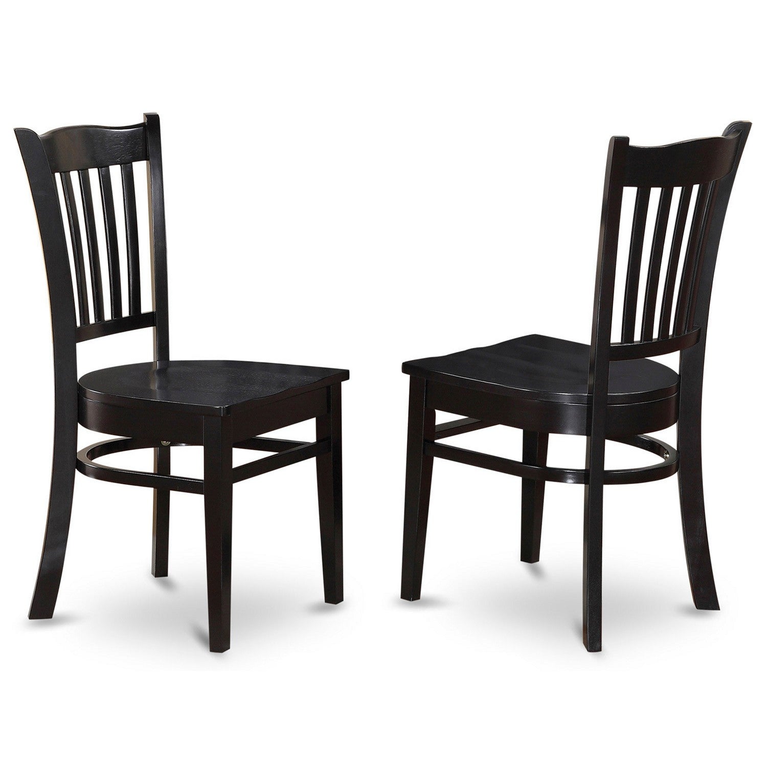 SHGR3-BLK-W 3 Pc small Kitchen Table set-Round Table and 2 Kitchen Chairs