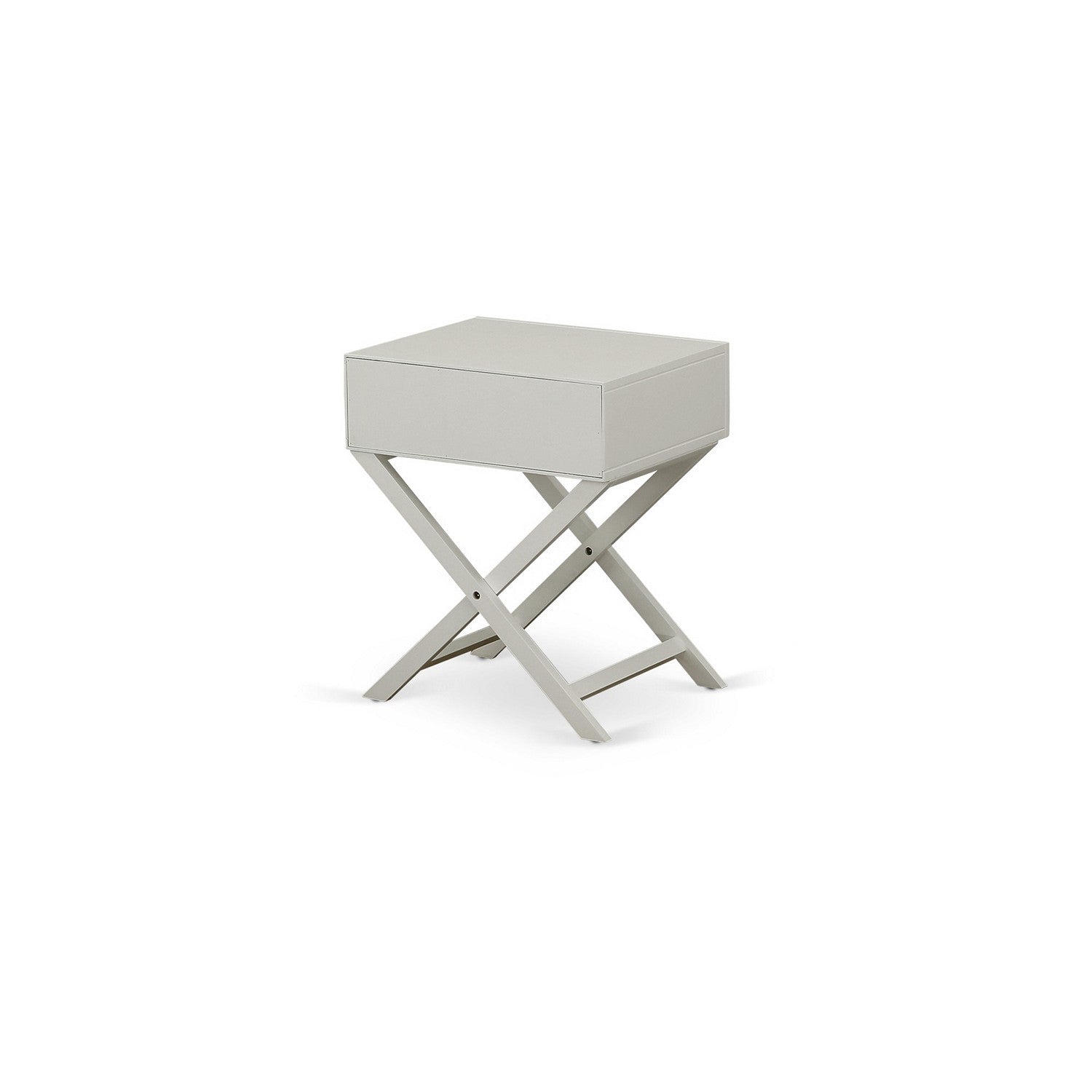 Hamilton Square Night Stand End Table With Drawer in Urban Gray Finish