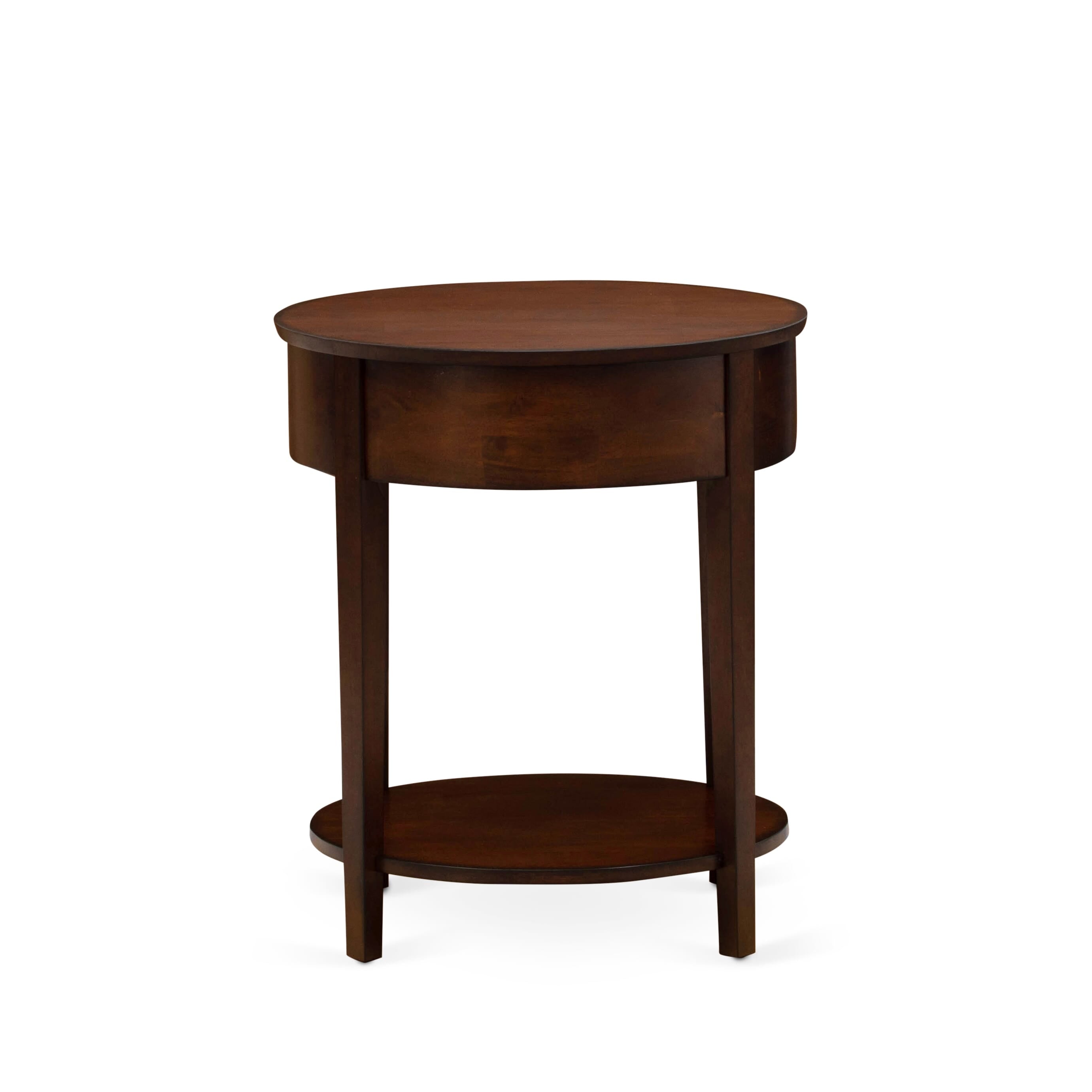 East West Furniture KD18Q-1HI0M 2 Piece Queen Size Bed Set - 1 Queen Bed Frame Brown Linen Fabric Padded and Button Tufted Headboard with 1 Night Stands - Antique Mahogany Finish Nightstand