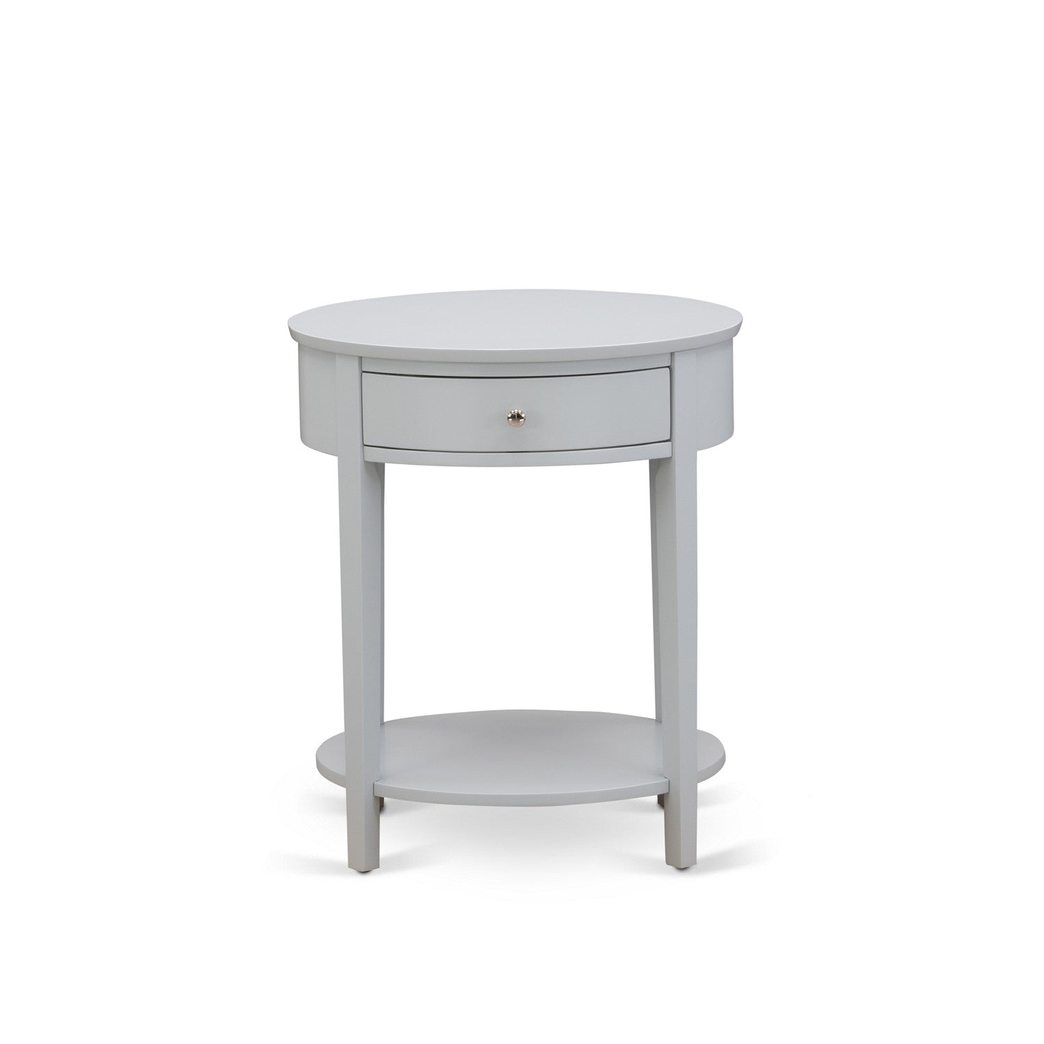 East West Furniture HI-14-ET Mid Century Nightstand with 1 Mid Century Modern Drawer, Stable and Sturdy Constructed - Urban Gray Finish