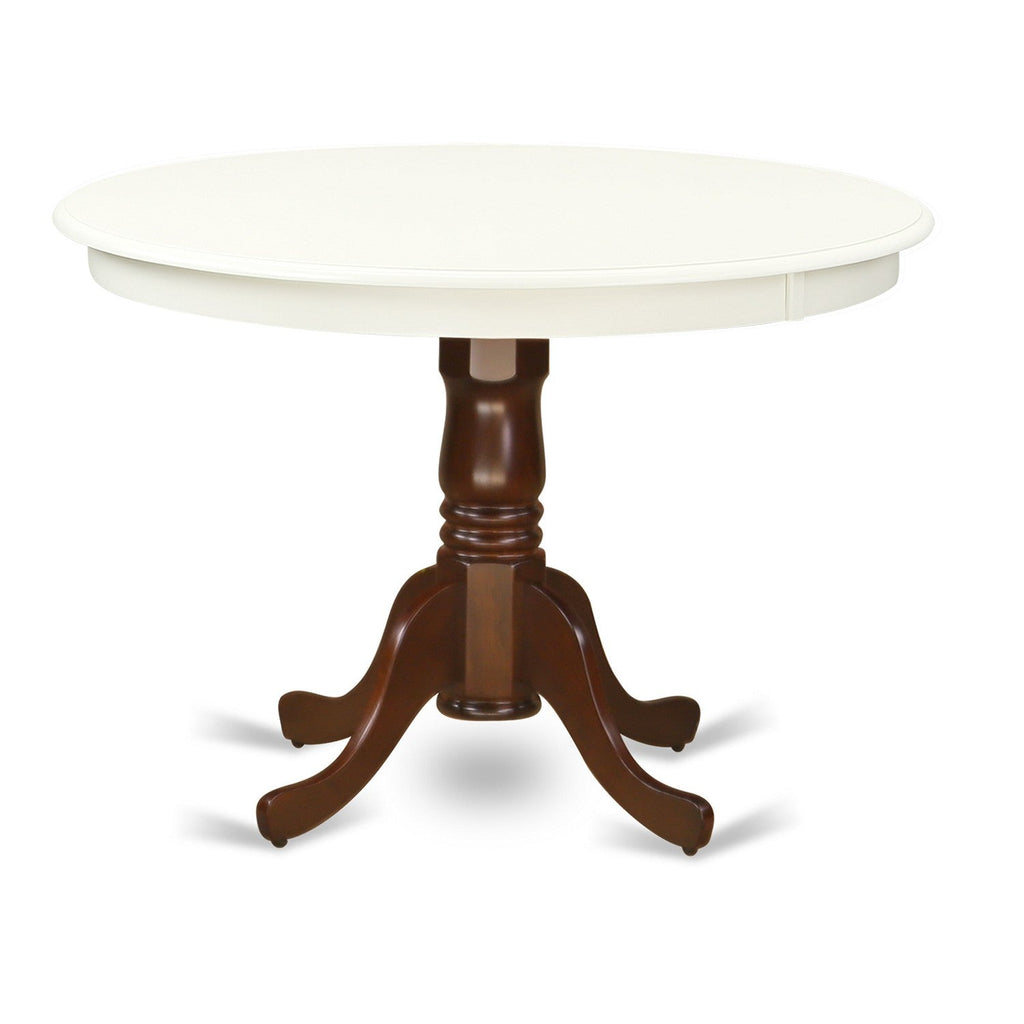 Mesa de comedor Hartland HLT-LMA-TP de East West Furniture: una mesa de cocina redonda con base de pedestal
