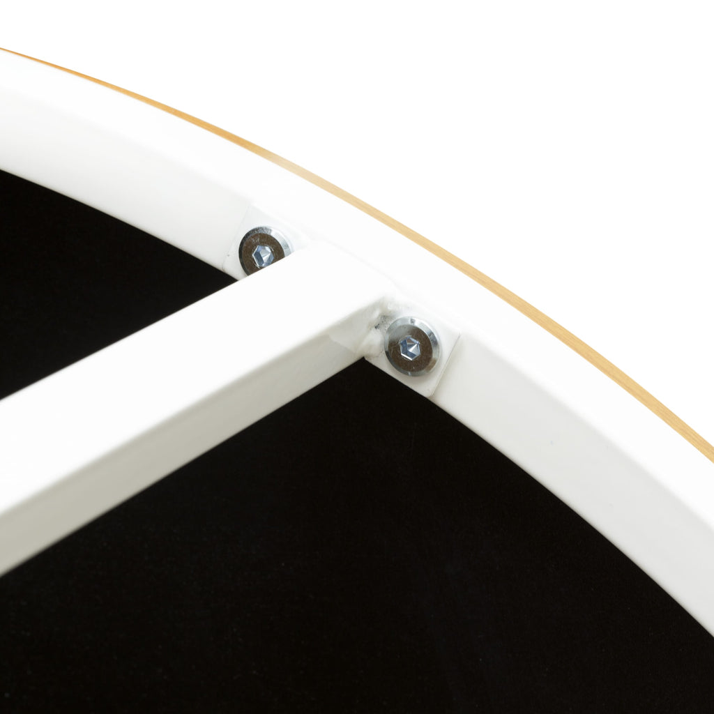 East West Furniture HRCTW01 Harley Coffee Table - Round Mid Century Modern Center Table with 2 Tier  for Living Room