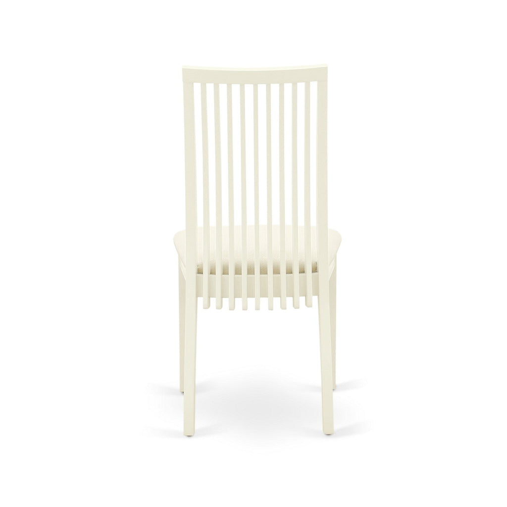 Juego de mesa de comedor moderna de 3 piezas NDIP3-LWH-C de East West Furniture. Incluye una mesa rectangular de madera con alas abatibles y 2 sillas de comedor de tela de lino.
