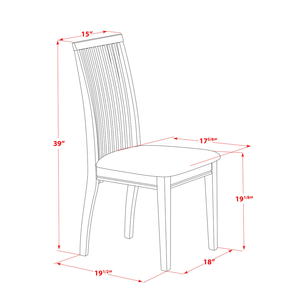 Juego de mesa de comedor moderna de 3 piezas NDIP3-LWH-C de East West Furniture. Incluye una mesa rectangular de madera con alas abatibles y 2 sillas de comedor de tela de lino.
