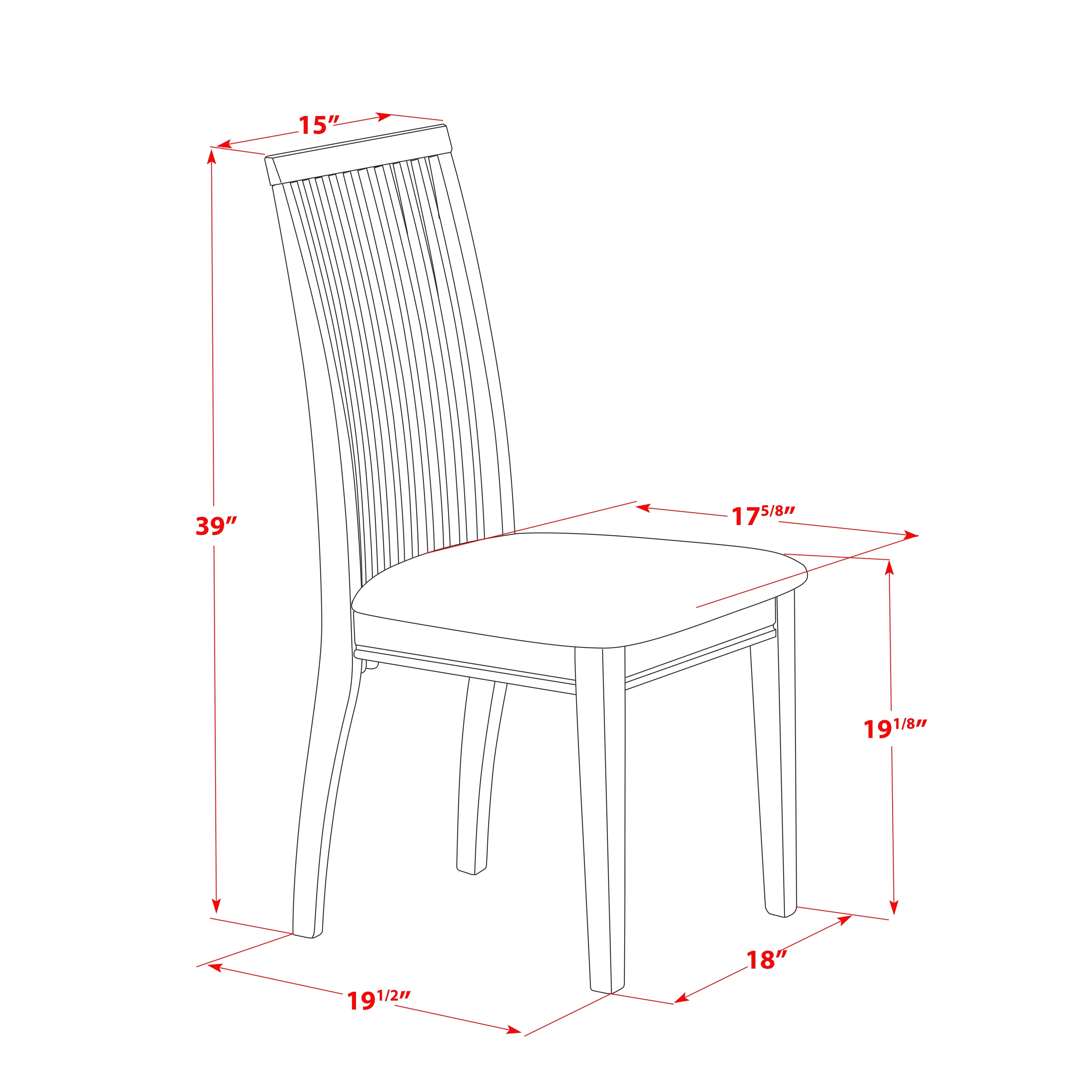 East West Furniture MZIP3-MAH-C 3 Pc Wood Dining Table set - Heavy Duty Two 9-Inch Drop Down Leaves Real Wood Dinette Table and 2 Linen Fabic Seat Wood Dining Chairs, Mahogany Finish