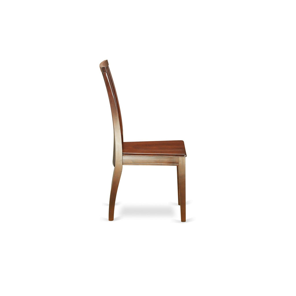 Juego de comedor de 3 piezas East West Furniture NOIP3-MAH-W. Incluye una mesa de cocina rectangular con diseño de hojas de mariposa y 2 sillas de comedor.