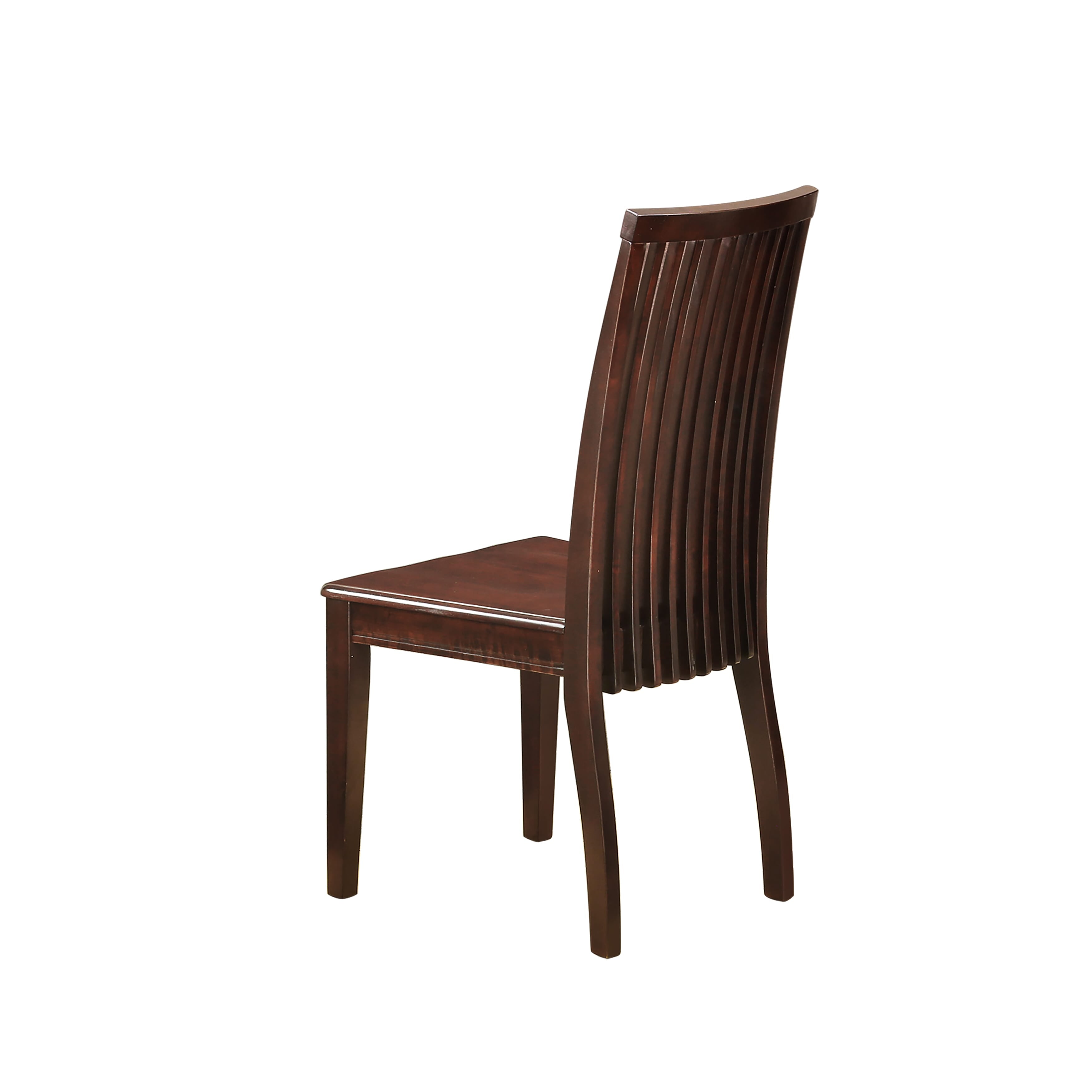 East West Furniture NDIP3-MAH-W 3Pc Dinette Set Includes a Small Dining Table and 2 Dinette Chairs with Rubberwood Seat and Slat Back, Mahogany Finish