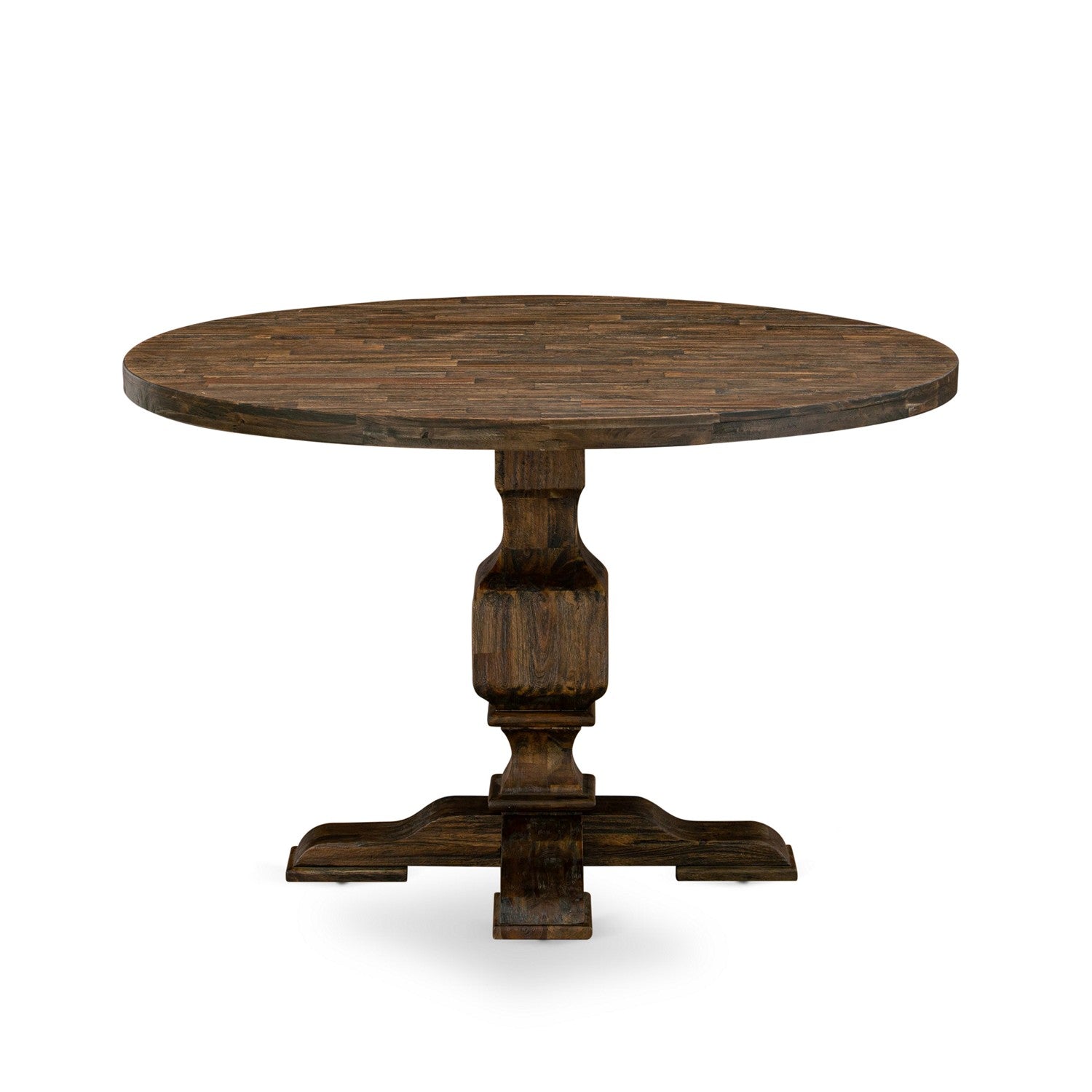 East West Furniture I3SI5-737 5-Pc Modern Dining Table Set - Dining Table and 4 Limelight Color Parson Modern Chairs with Button Tufted Back - Distressed Jacobean Finish