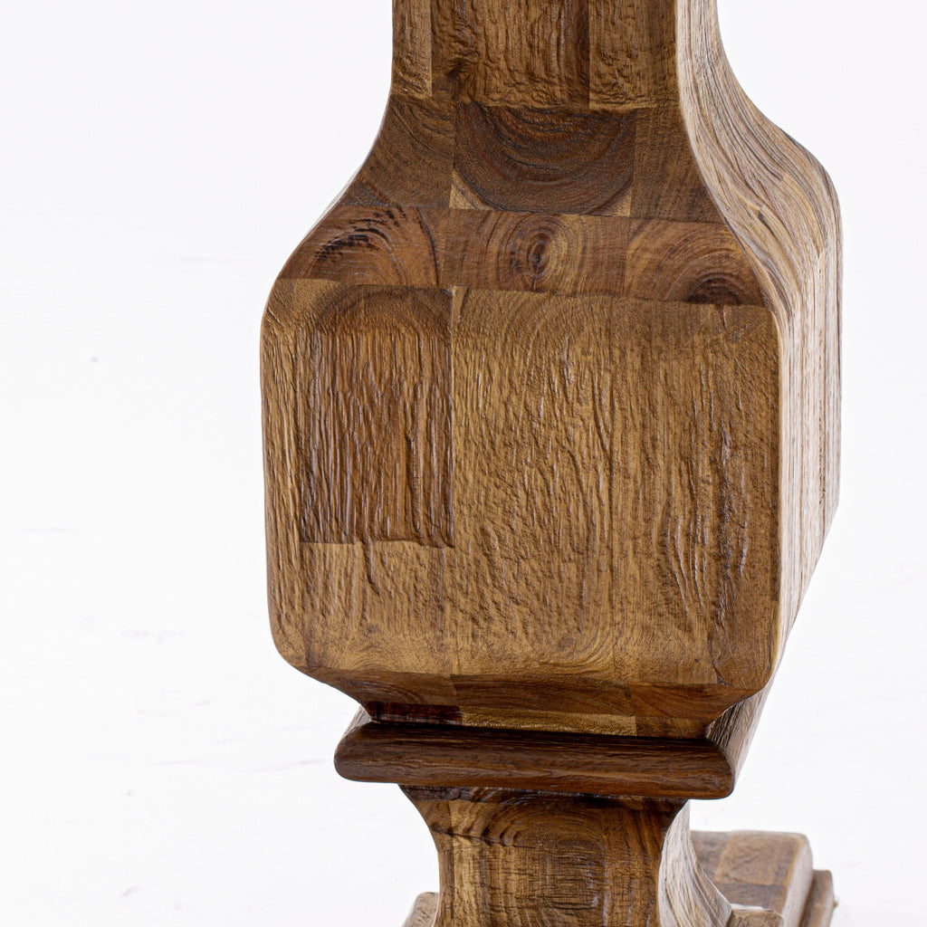 El juego de mesa de comedor de 5 piezas East West Furniture I3AB5-N35 incluye una mesa de comedor redonda con pedestal y 4 sillas Parson tapizadas en tela de lino y piel de venado.