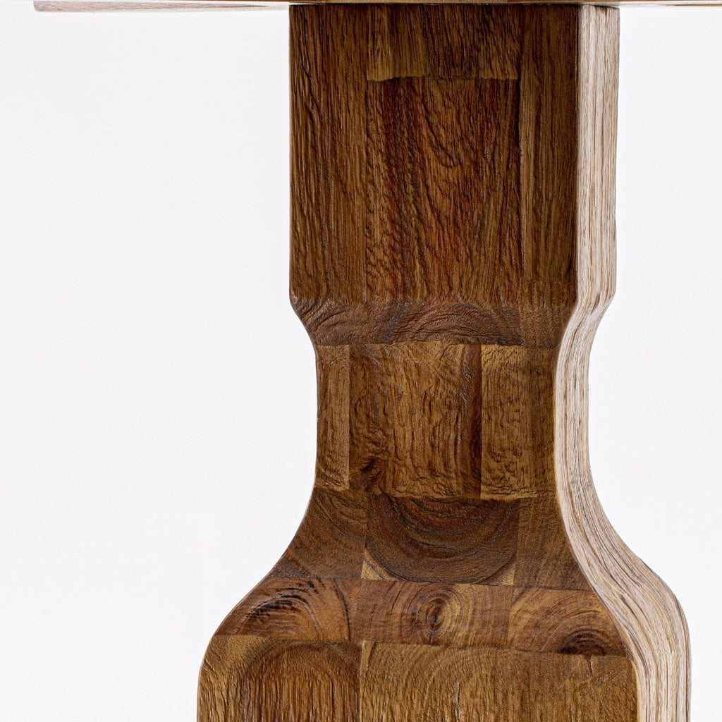 East West Furniture IR3-0N-TP Irving Kitchen Dining Table - a Round Wooden Table Top with Pedestal Base