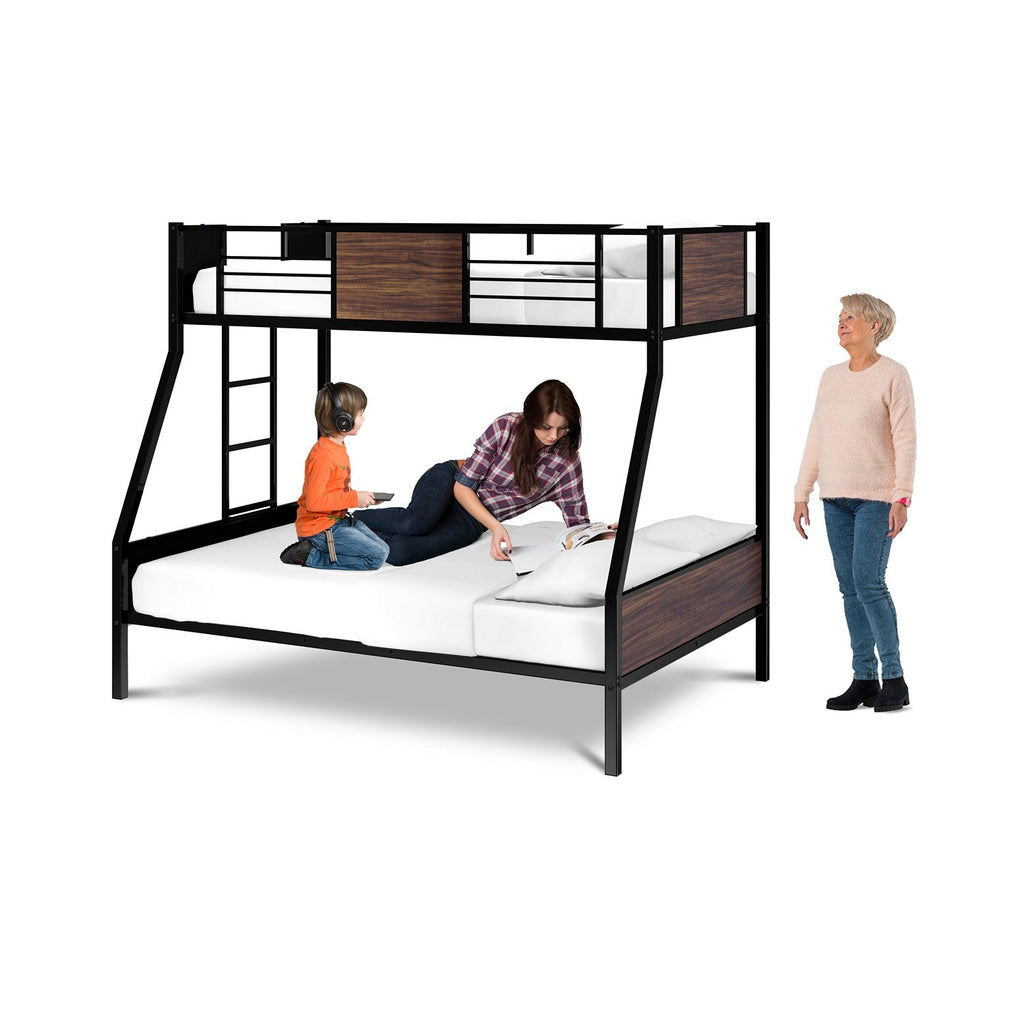 Jackson Full Twin Bunk Bed in powder coating White color