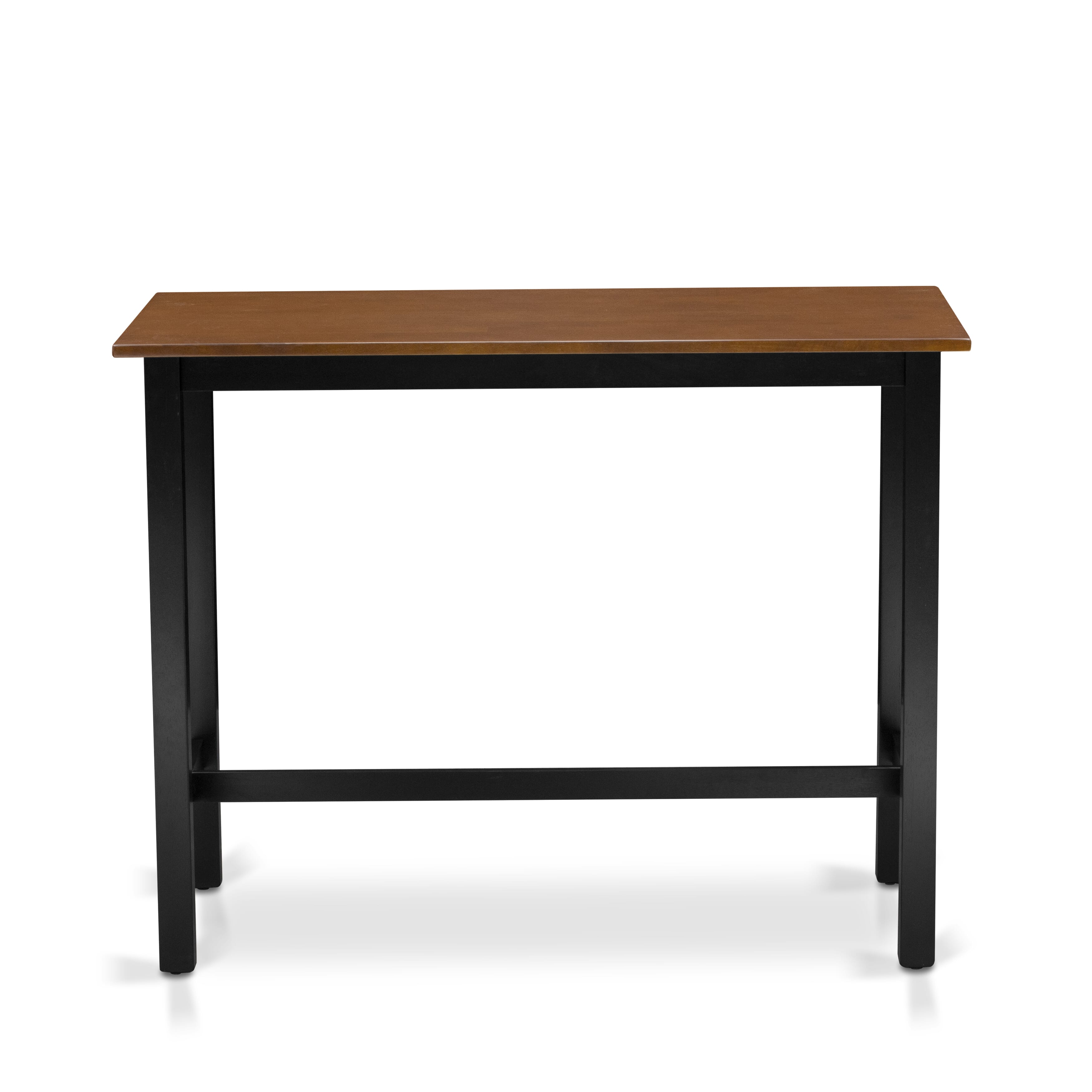 EAST WEST FURNITURE - KATY4-BCH-W - 4 Piece Kitchen Dining Table Set Contains a Dining Room Table, 2 Stools with a Dining Table Bench - Black & Cherry Finish