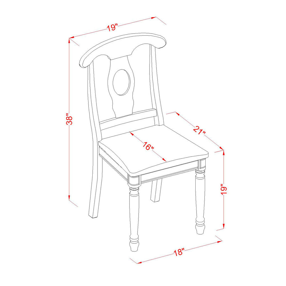 El juego de mesa y sillas de cocina de 3 piezas DLKE3-BLK-LC de East West Furniture incluye una mesa de comedor redonda con alas abatibles y 2 sillas de comedor de piel sintética.