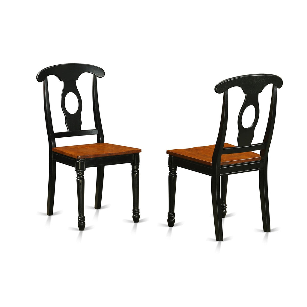 East West Furniture DOKE5-BCH-W 5 Piece Dining Room Furniture Set Includes a Rectangle Kitchen Table with Butterfly Leaf and 4 Dining Chairs