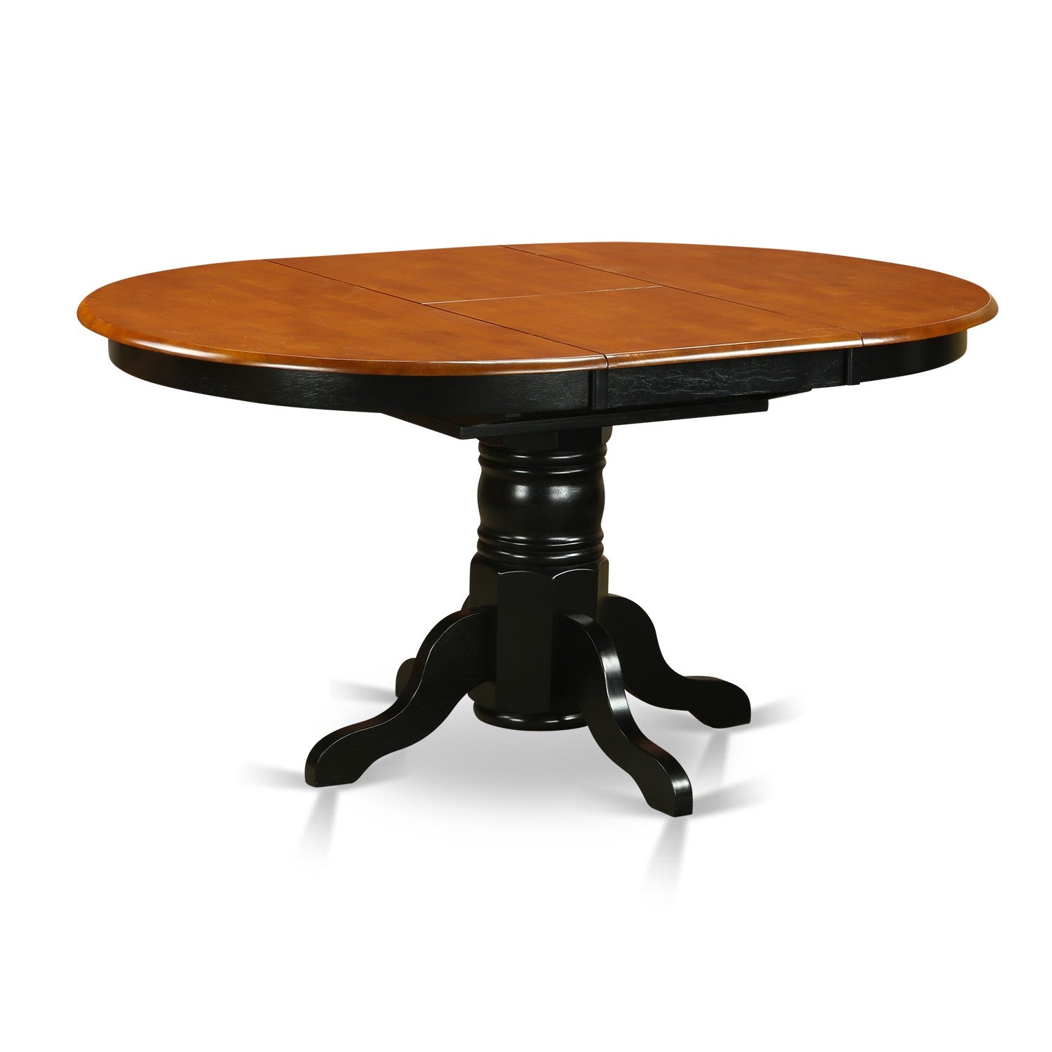 Juego de comedor East West Furniture KENO7-BCH-W de 7 piezas compuesto por una mesa de cocina ovalada con hojas de mariposa y 6 sillas de comedor.