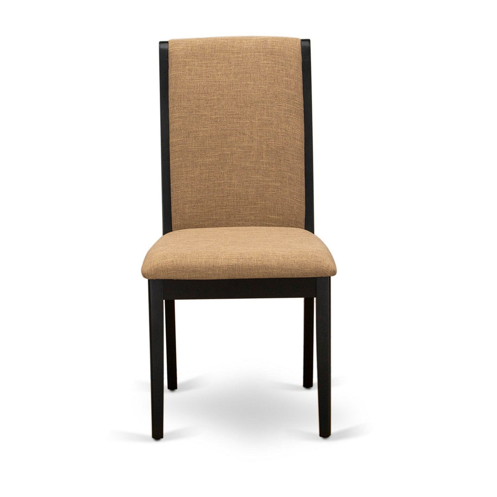 East West Furniture LAP1T47 Lancy Parson Dining Chairs - Light Sable Linen Fabric Upholstered Chairs