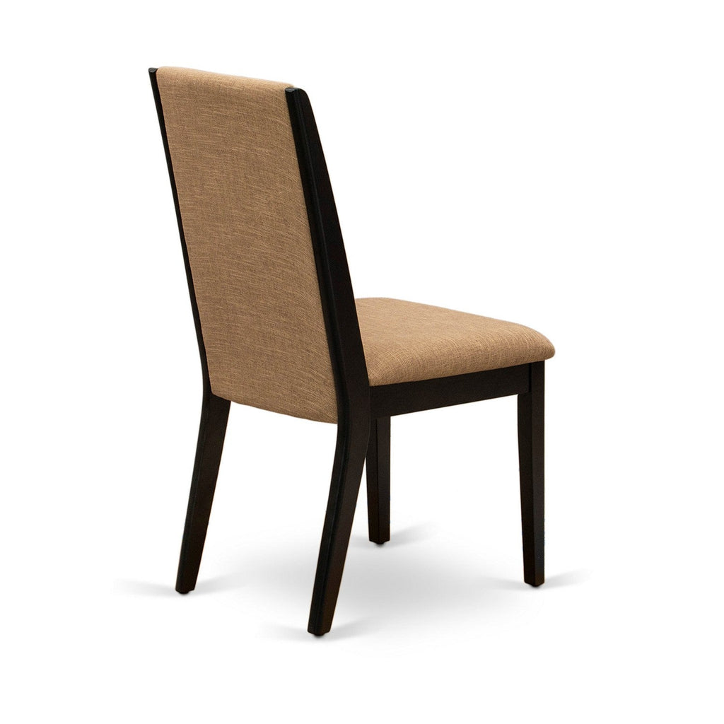 East West Furniture LAP1T47 Lancy Parson Dining Chairs - Light Sable Linen Fabric Upholstered Chairs