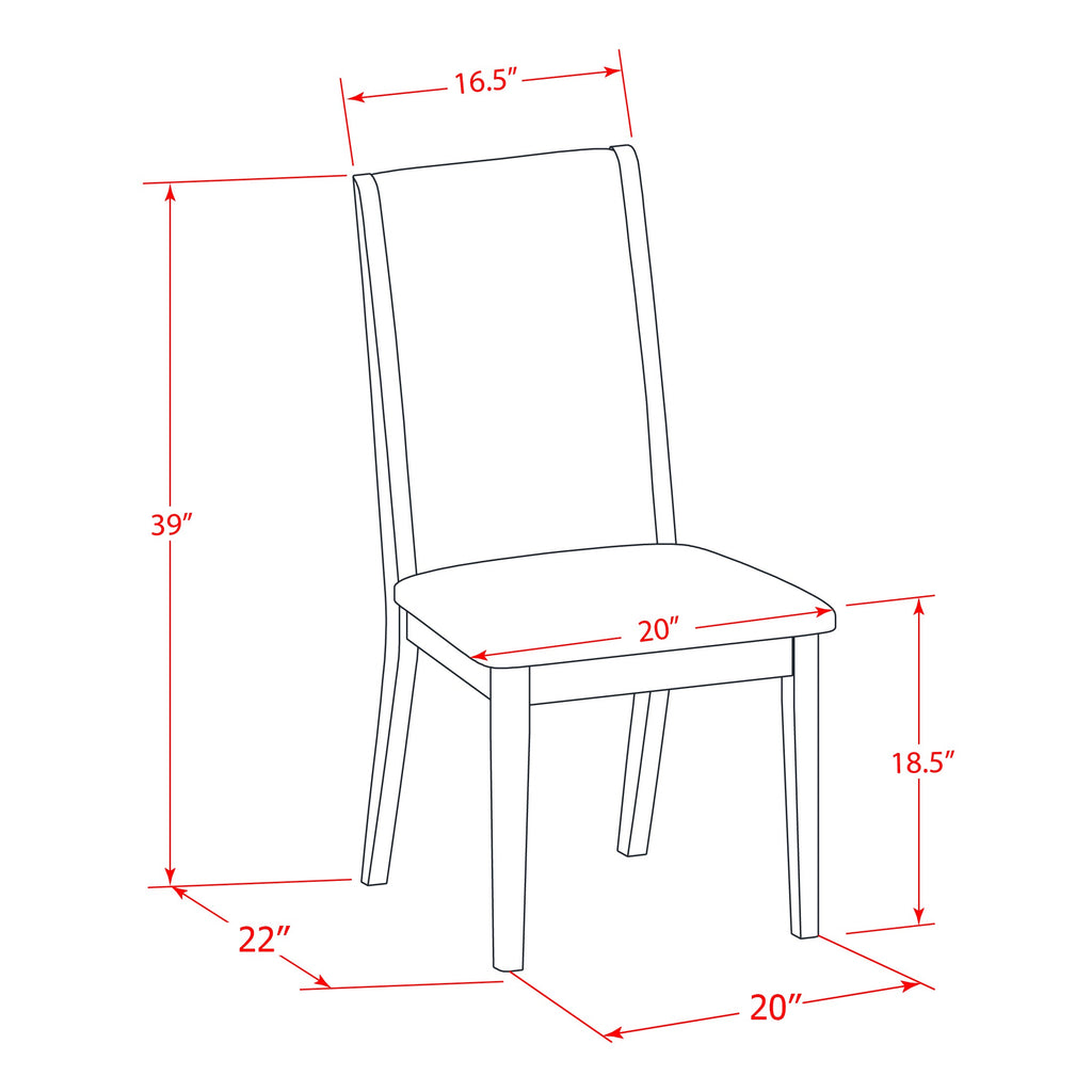 East West Furniture LAP8T05 Lancy Parson Dining Room Chairs - Grey Linen Fabric Upholstered Chairs