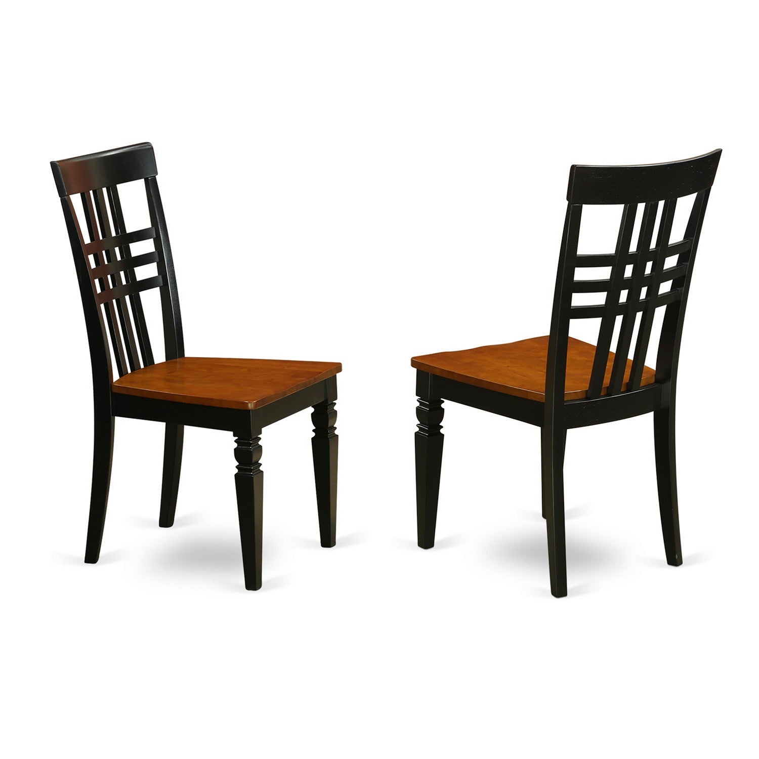 QULG7-BCH-W 7 PcKitchen Table set with a Dining Table and 6 Dining Chairs in Black and Cherry