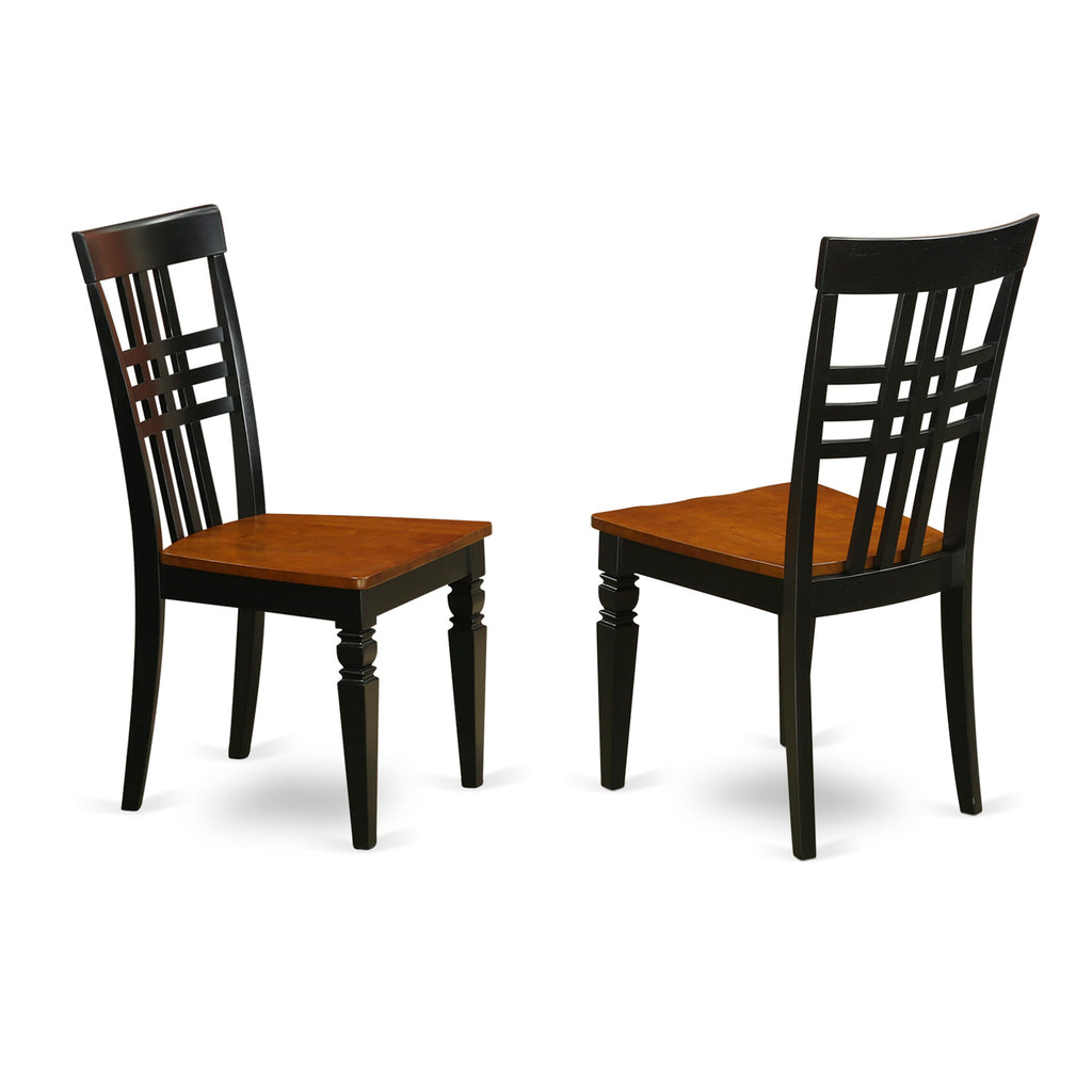 East West Furniture MZLG5-BCH-W 5 Piece Dining Room Furniture Set Includes a Rectangle Kitchen Table with Dropleaf and 4 Dining Chairs