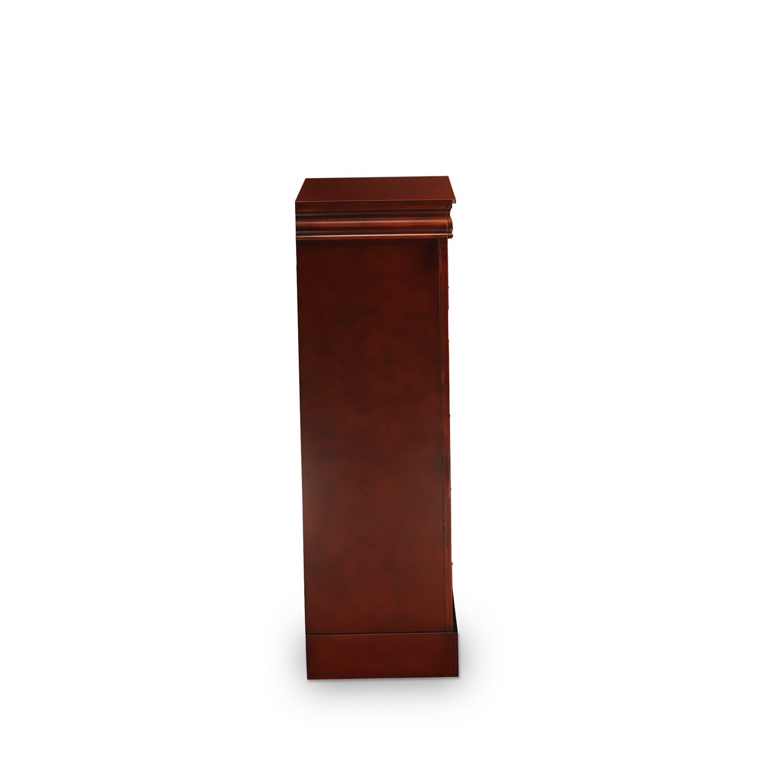 Juego de dormitorio Louis Philippe de 4 piezas tamaño Queen de East West Furniture en acabado Phillip Walnut con cama Queen