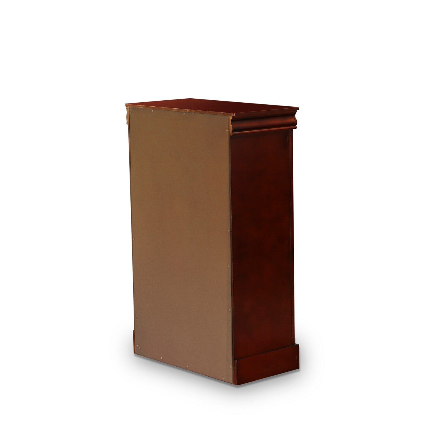 Juego de dormitorio Louis Philippe de 4 piezas tamaño Queen de East West Furniture en acabado Phillip Walnut con cama Queen