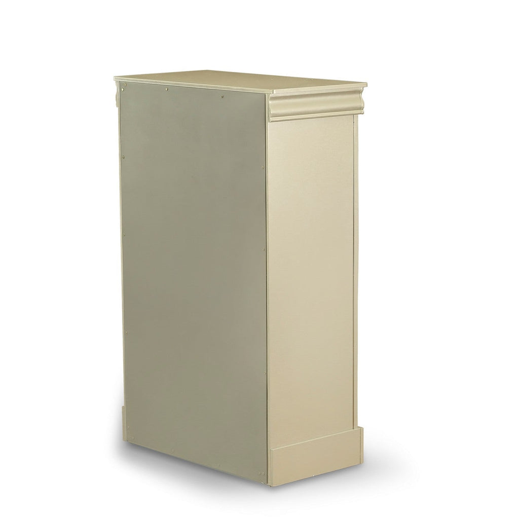 LPC-04 Louis Philippe Chest in Metallic Gold Finish
