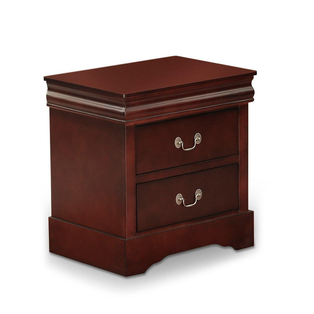 LP03-Q1NC00 Louis Philippe 3 Piece Queen Size Bedroom Set in Walnut Finish with Queen Bed, Nightstand & Chest