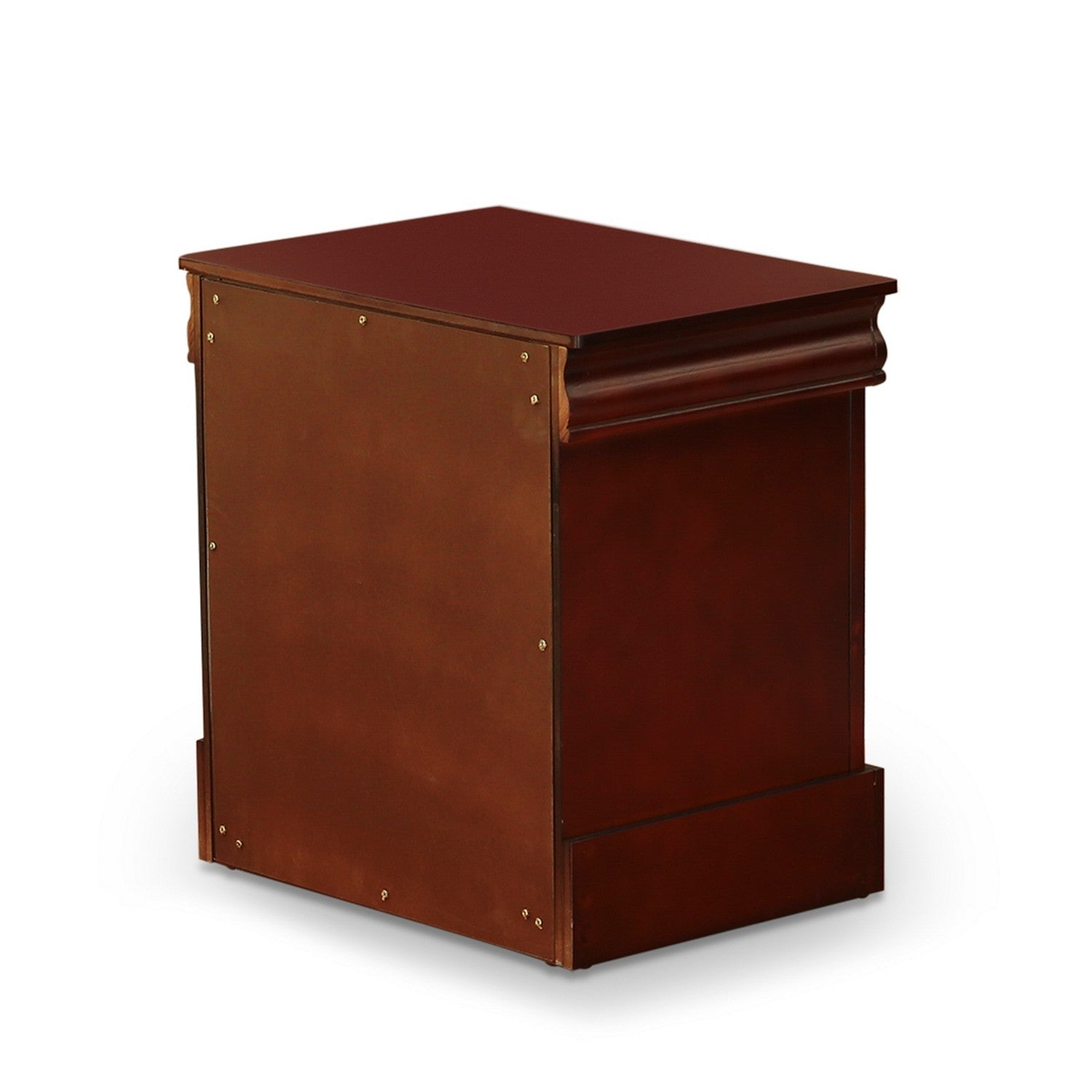 Juego de dormitorio Louis Philippe de 4 piezas tamaño Queen de East West Furniture en acabado Phillip Walnut con cama Queen