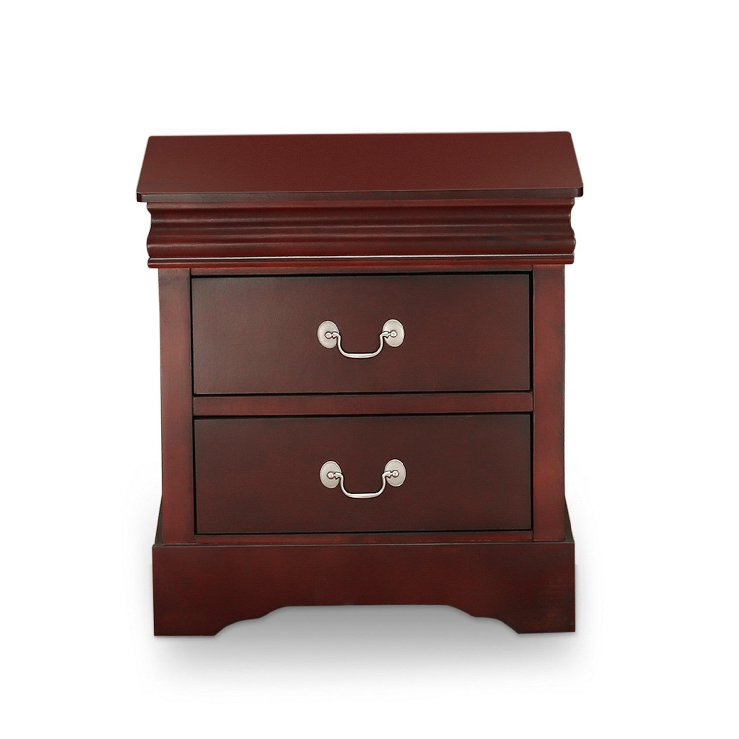 East West Furniture Louis Philippe 5 Piece Queen Size Bedroom Set in Phillip Walnut Finish with Queen Bed,Nightstand ,Dresser, Mirror,Chest