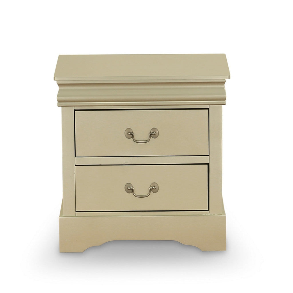 LPN-04 Louis Philippe Night Stand in Metallic Gold Finish