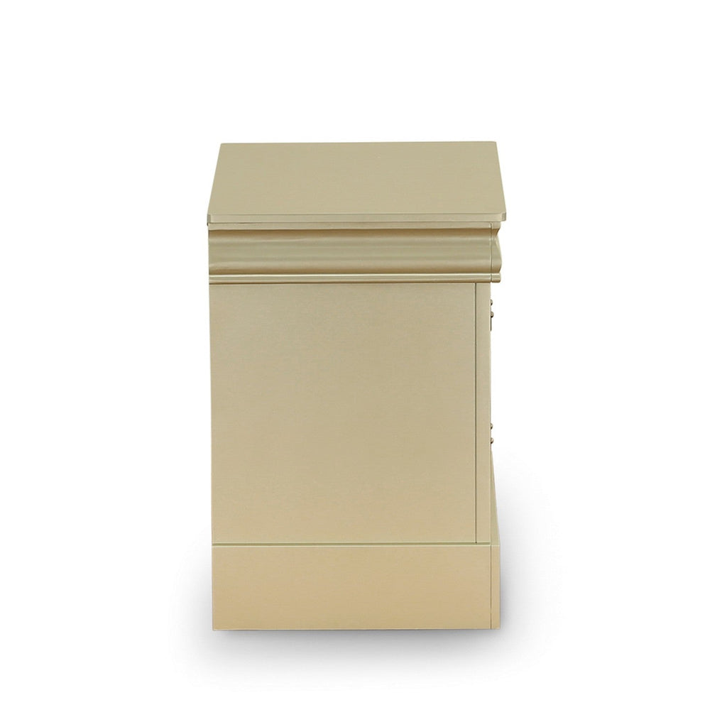 LPN-04 Louis Philippe Night Stand in Metallic Gold Finish