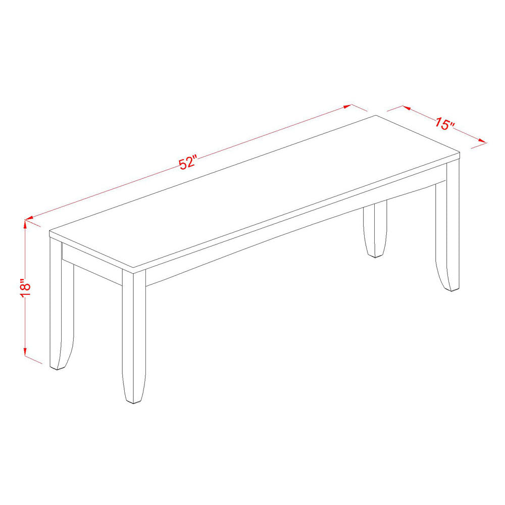 El juego de mesa de comedor de 6 piezas LYFD6-ESP-LC de East West Furniture contiene una mesa de comedor rectangular con hojas de mariposa y 4 sillas de comedor de cuero sintético con un banco.