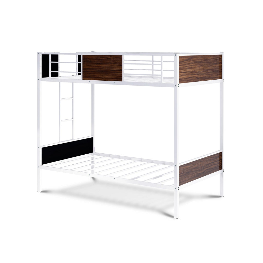 Litera doble Lynfield LYT0WHI con recubrimiento en polvo de color blanco