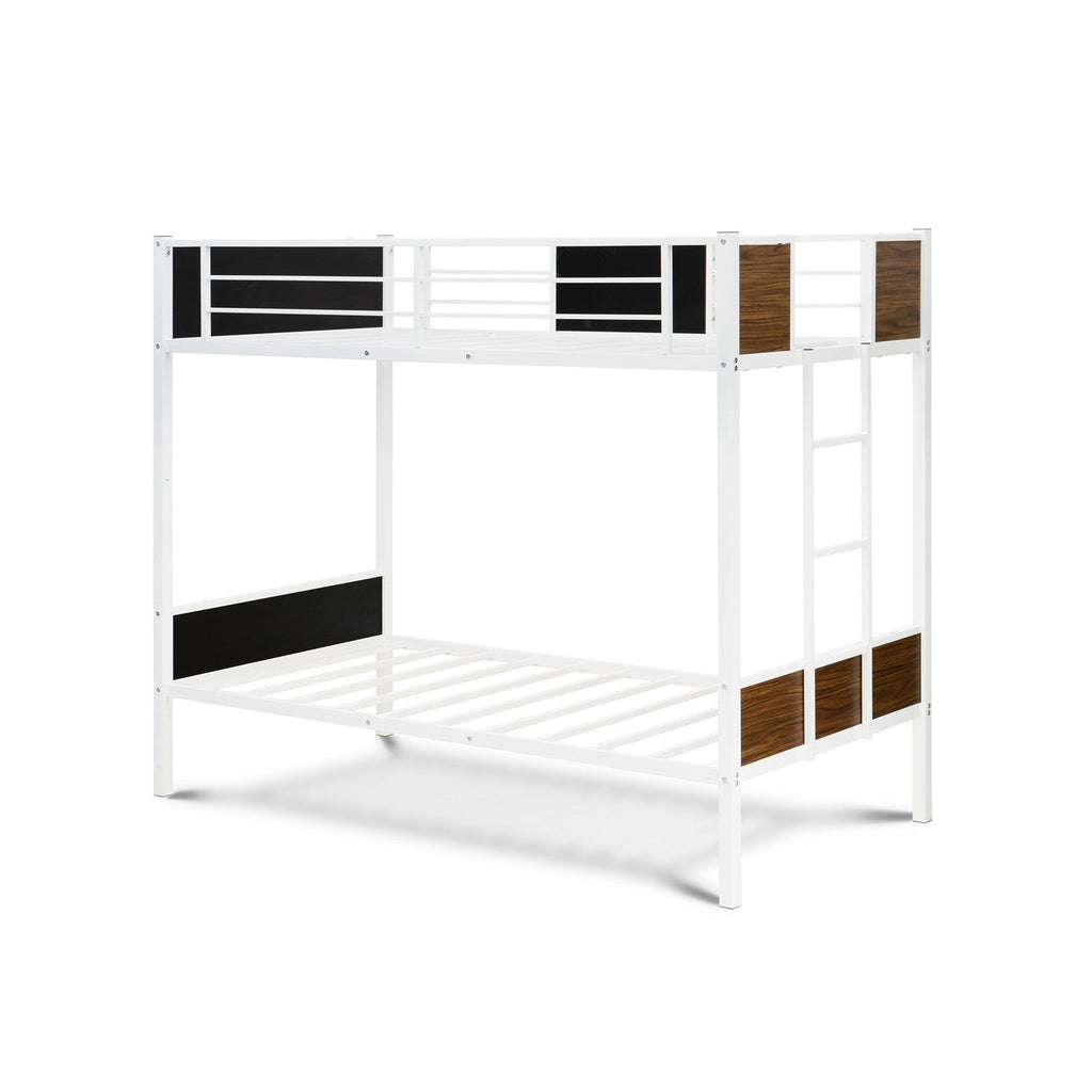 Litera doble Lynfield LYT0WHI con recubrimiento en polvo de color blanco