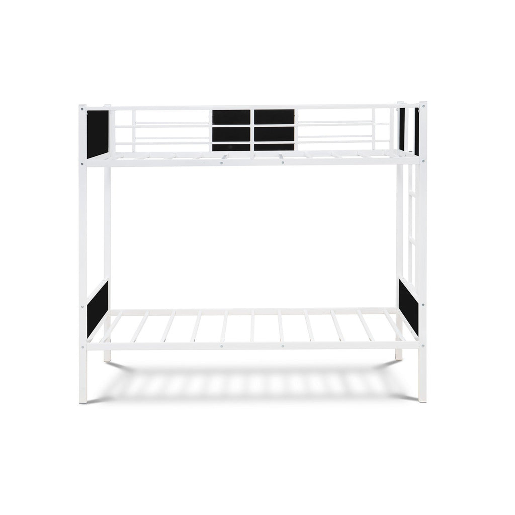 Litera doble Lynfield LYT0WHI con recubrimiento en polvo de color blanco