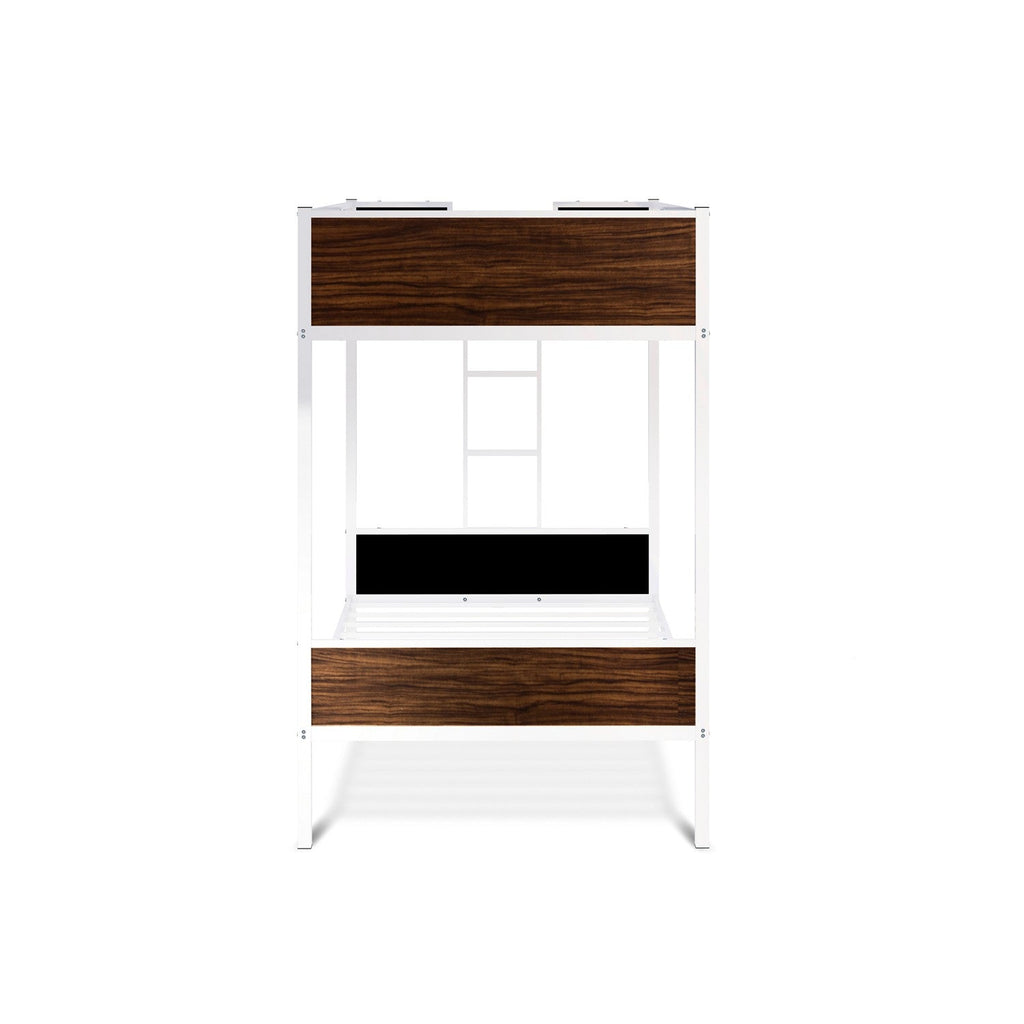 Litera doble Lynfield LYT0WHI con recubrimiento en polvo de color blanco