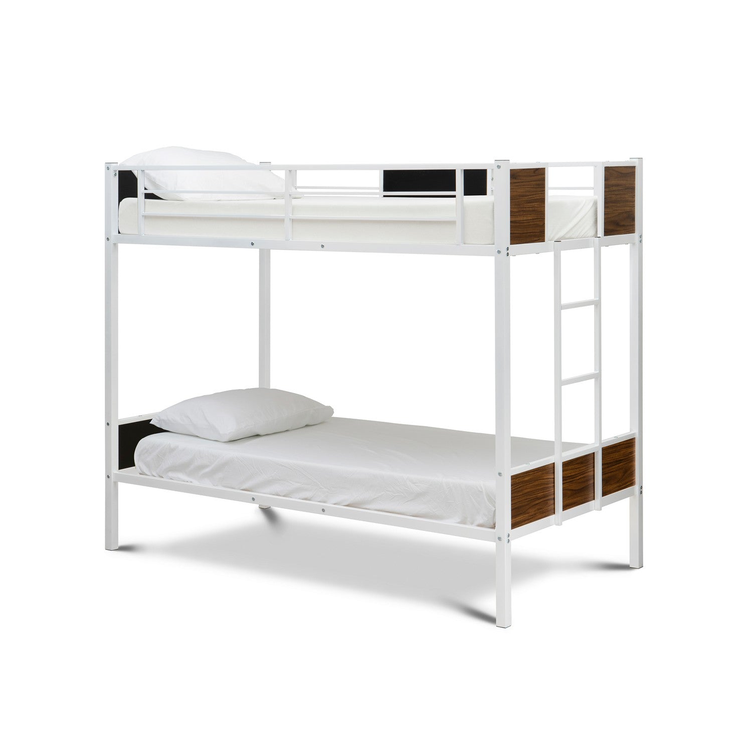 Litera doble Lynfield LYT0WHI con recubrimiento en polvo de color blanco